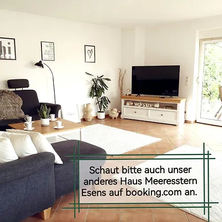 Haus Meereswind Esens, Wintergarten Mit Kamin Appartamento *