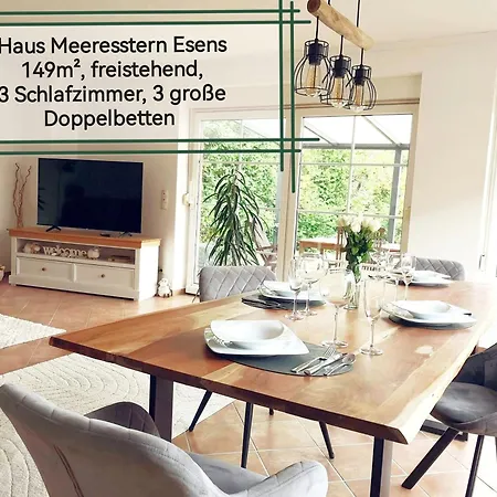 Appartamento Haus Meereswind Esens, Wintergarten Mit Kamin *